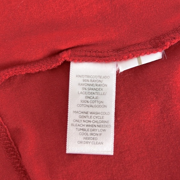 🎈SALE🎈Loft Red Crochet Swing Dress - Picture 8 of 9